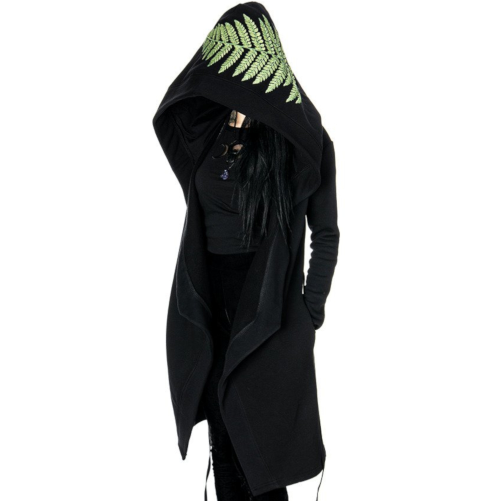 Restyle - Fern Forest Witch Lange cardigan - Zwart Product image